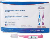 Kinderzahnbürste Baby (0-3) 10er-Pack - Bär (Pink) (Thienel Dental)