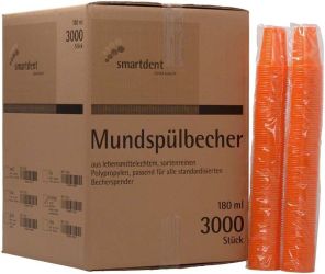 Mundspülbecher PP 180ml orange (smartdent)