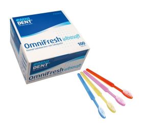 OmniFresh Ultrasoft Einmalzahnbürsten sortiert 4-Farben (Omnident)
