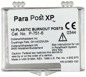 ParaPost® XP™ Ausbrennstifte 10er Gr. 6 schwarz (Coltene Whaledent)